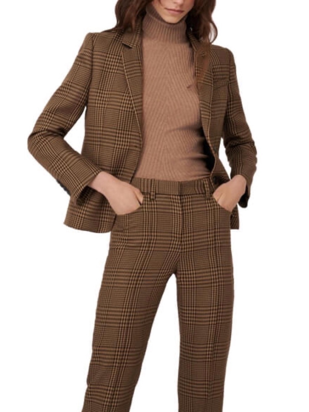 Maje Vedela Checked Fitted Suit
Jacket